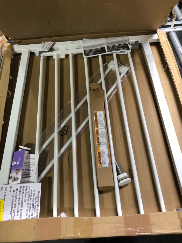 Photo 1 of Dreambaby Liberty Walk Thru Auto Close Baby Safety Gate with Stay Open Feature, Fits 29.5-36.5 inch Openings, Pressure Mounted Security Gates - Model L776