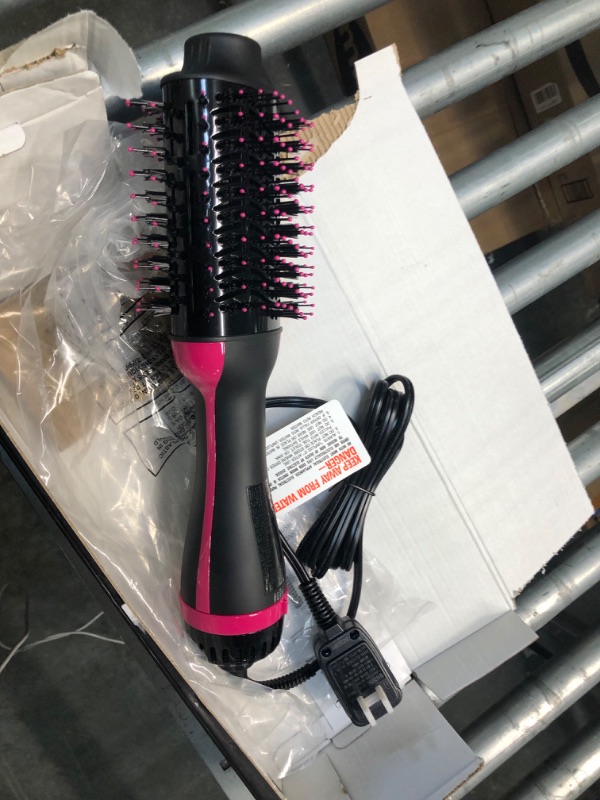 Photo 3 of Hair Dryer Brush Blow Dryer Brush in One, 4 in 1 One Step Hair Dryer and Styler Volumizer Professional Hot Air Brush with Negative Ion Anti-frizz Blowout for Drying, Straightening, Curling, Salon Black Pink