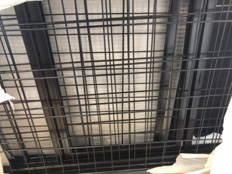 Photo 1 of Candockway Dog Crates for Large Dogs, Heavy Duty Dog Crate with Lockable Wheels & Removable Tray, Double Doors for Training Indoor Outdoor(36") 36" Square Dog Cage