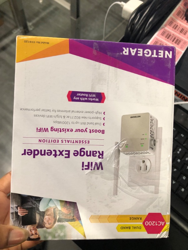 Photo 1 of NETGEAR Wi-Fi Range Extender EX6120 - Coverage Up to 1500 Sq Ft and 25 Devices with AC1200 Dual Band Wireless Signal Booster & Repeater (Up to 1200Mbps Speed), and Compact Wall Plug Design WiFi Extender AC1200