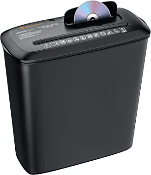 Photo 1 of Bonsaii Paper Shredder, 8-Sheet StripCut for CD and Credit Card for Home Office Use with Overheat Protection, 3.4 Gallons Wastebasket, Black (S120-C)
