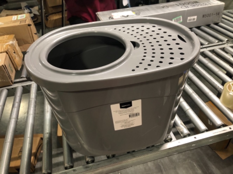 Photo 1 of Amazon Basics Top Entry Cat Litter Box with Cat Litter Scoop, Oval NO SCOOP INCLUDED