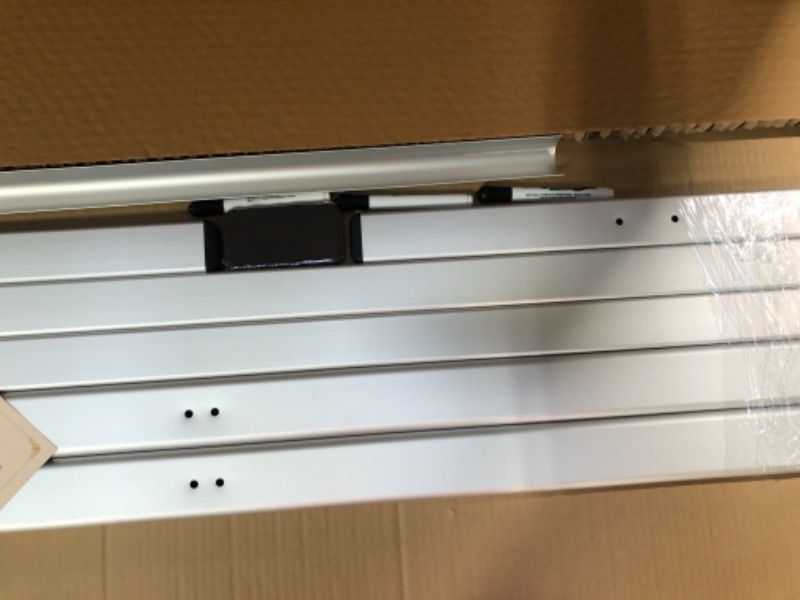 Photo 1 of VIZ-PRO Double-Sided Magnetic Mobile Whiteboard, 48 x 32 Inches, Aluminium Frame and Stand White 48 x 32 Inches