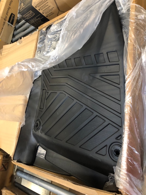 Photo 1 of RIVIGEAR Floor Mats All Weather Protection TPE Floor Liners Compatible with Rivian R1T 2022 2023 | Maximum Protection and Durability Front & Rear Set