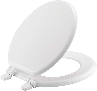 Photo 1 of BEMIS 400TTA 000 Economy Toilet Seat, Durable Enameled Wood, ROUND, White POTTY TRAIN SEAT INCLUUDED 2PACK
