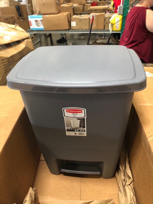 Photo 1 of 8.25-Gal. Step-On Wastebasket [Set of 6]