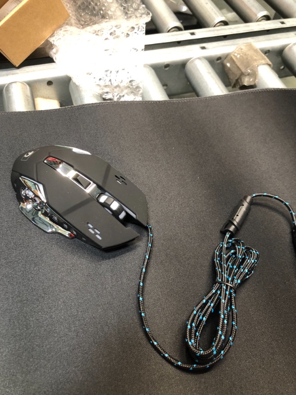 Photo 1 of FELiCON Wired Game Keyboard and Mouse Combo, RGB LED Backlit Mechanical Feel Keyboard with Hand Rest Phone Holder,and 6 Button 3200 DPI Mice and Large RGB Mouse Pad for Computer Gamer Office Black & RGB