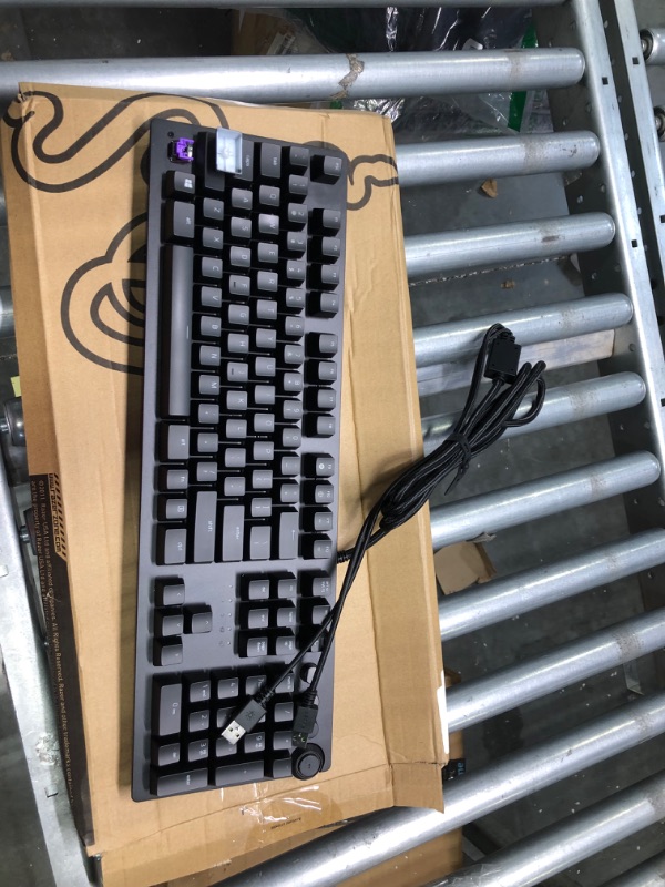 Photo 1 of RAZER HUNTSMAN ELITE: Opto-Mechanical Switch - Multi-Functional Digital Dial & Media Keys - Leatherette Wrist Rest - 4-Side Underglow - Gaming Keyboard (Renewed)