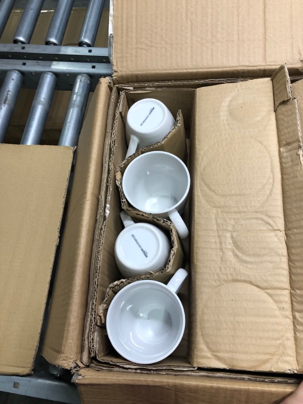 Photo 2 of AmazonCommercial 12-Piece Porcelain, 12 Oz. Coffee Mug Set, White 12oz(370cc) Coffe Mug Coupe