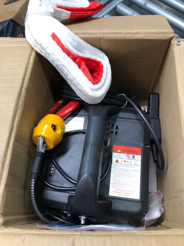 Photo 1 of NEWTRY 3 in 1 Electric Hoist Winch 1,100lb Wireless Remote Control, Cable Remote Control, 110/120 Volt Portable Power Electric Hoist, Vertically & Horizontally, Lift 16ft/min 1100lb, 110V