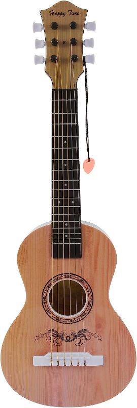 Photo 1 of 23" Acoustic Guitar, Kids 6 String Toy Guitar - Realistic Steel Strings - Beginner Practice First Musical Instrument for Children, Toddlers (Brown)