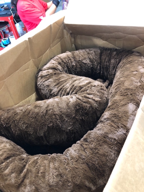Photo 2 of 
MFOX Calming Dog Bed (XXL) for Medium and Large Dogs Comfortable Pet Bed Faux Fur Donut Cuddler Up to 25/35/55/100lbs