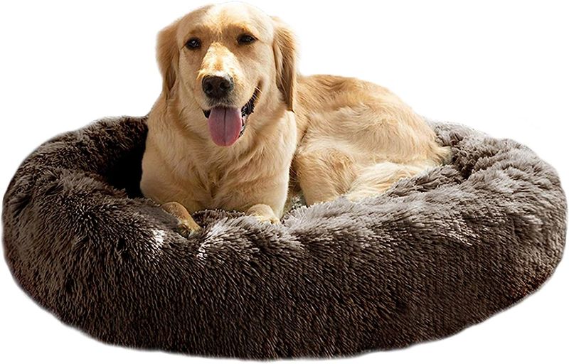 Photo 1 of 
MFOX Calming Dog Bed (XXL) for Medium and Large Dogs Comfortable Pet Bed Faux Fur Donut Cuddler Up to 25/35/55/100lbs