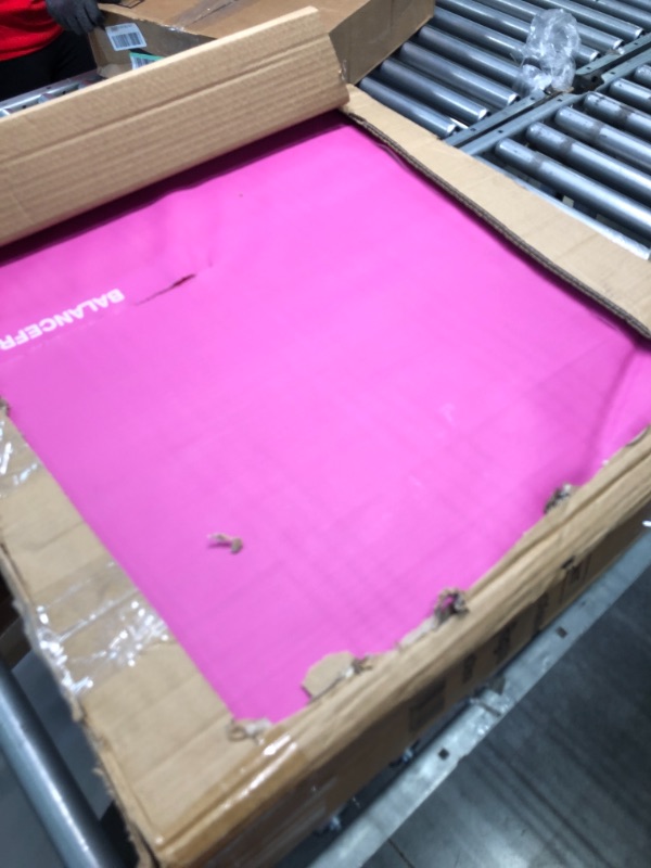Photo 1 of BalanceFrom 2" Thick Tri-Fold Folding Exercise Mat with Carrying Handles for MMA, Gymnastics and Home Gym Protective Flooring Pink2