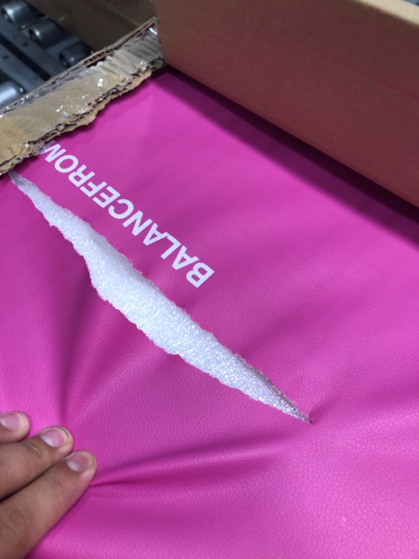 Photo 1 of BalanceFrom 2" Thick Tri-Fold Folding Exercise Mat with Carrying Handles for MMA, Gymnastics and Home Gym Protective Flooring Pink2