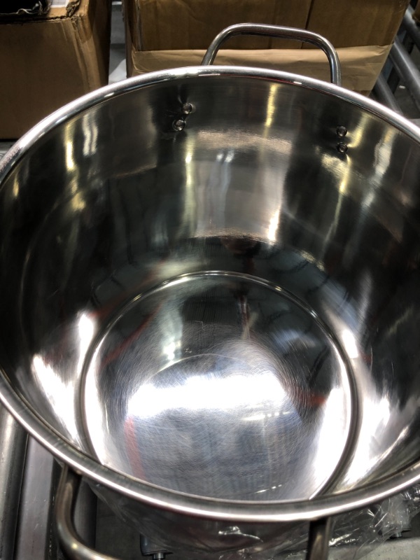 Photo 3 of 5 Gallon Stainless Steel Stock Pot with Lid, 12.5 x 12.5 x 11.5