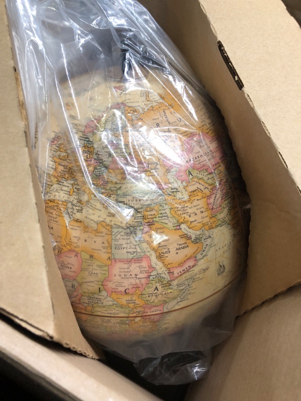 Photo 4 of Replogle Globe with Antique Shading - Raised Relief Topographical Political Globe - Updated Country Lines - Perfect for a Classroom, Home or The Office (12" Diameter with Metal Base)