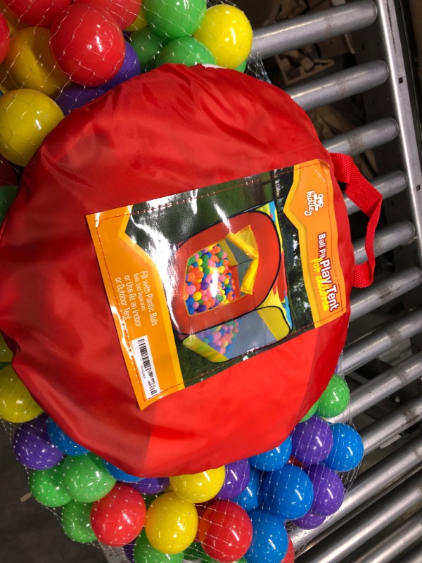 Photo 4 of Kiddey Ball Pit Play Tent for Kids - 200 Balls Included - 6-Sided Ball Pit for Kids Toddlers and Baby - Fill with Plastic Balls or Use As an Indoor/Outdoor Children Playhouse Tent, with Carry Case Ball Pit with 200 Balls