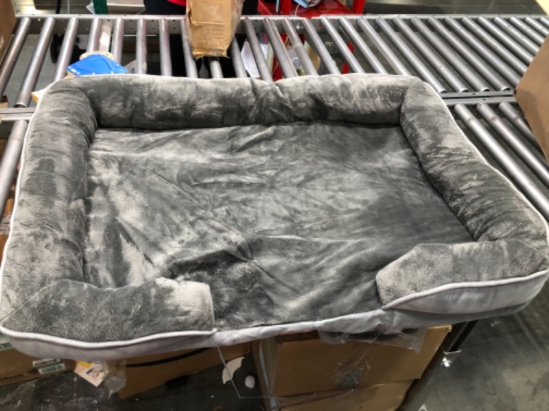 Photo 2 of Bedsure Jumbo Orthopedic Dog Bed, Great Dane Dog Beds for Giant Dogs - Foam Sofa with Removable Washable Cover, Waterproof Lining and Nonskid Bottom Couch, Pet Bed XXL(53x42x8) Grey