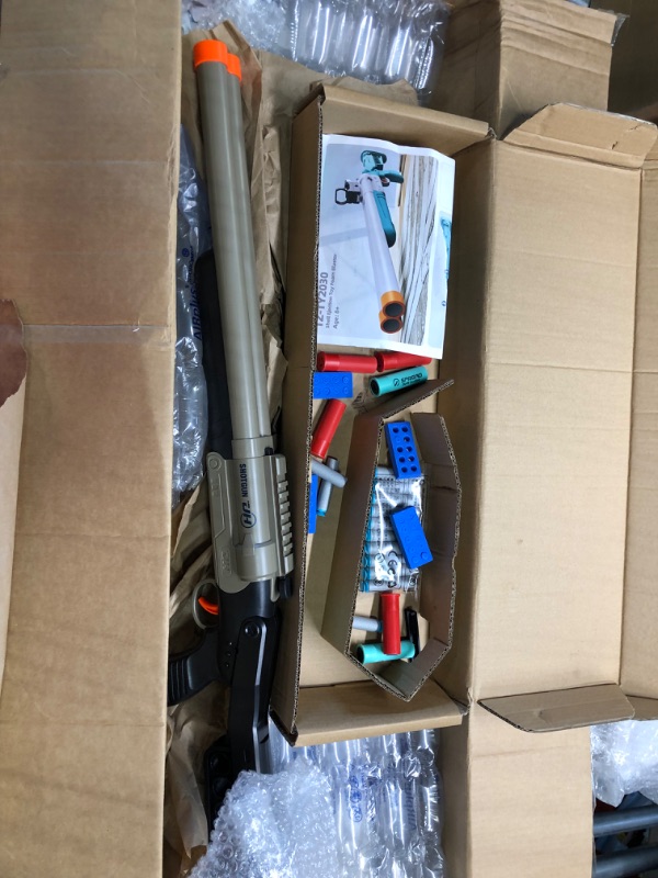 Photo 1 of Toy Foam Blaster Double Barrel Shotgun Toy with Ejecting Shells and 90 Darts, Soft Bullet Toy Shotgun Foam Dart Blaster with Scope for Kids, Youth, Teen, Boys