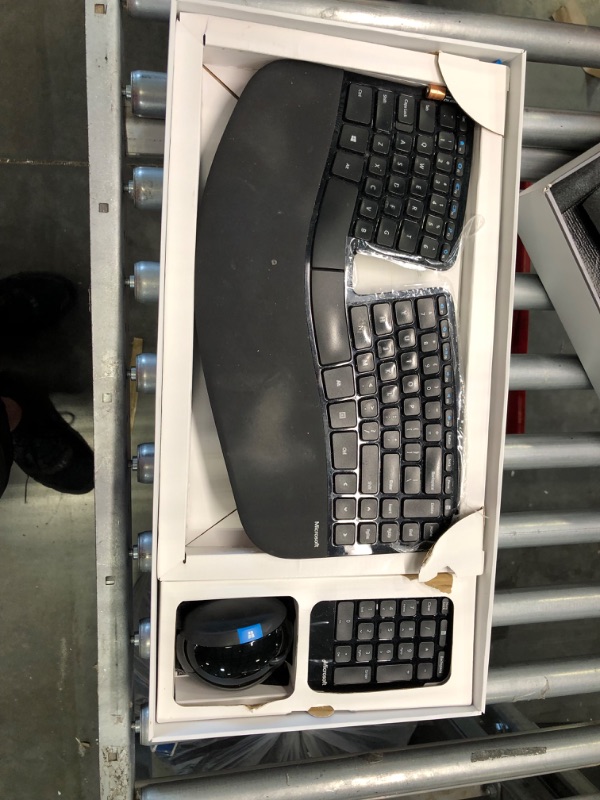 Photo 3 of Microsoft Sculpt Ergonomic Wireless Desktop Keyboard and Mouse - Black. Wireless , Comfortable, Ergonomic Keyboard and Mouse Combo with Split Design and Palm Rest.