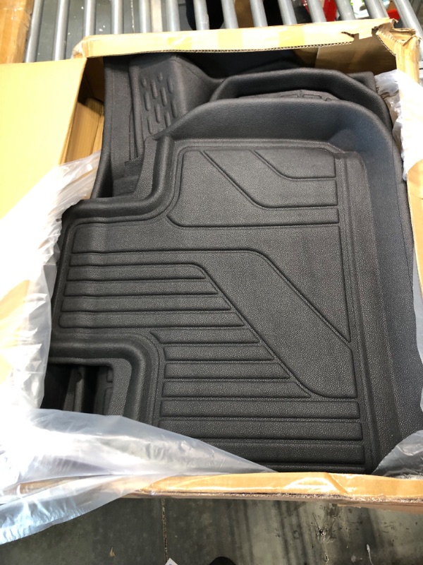 Photo 2 of BHASD Tesla Model Y Floor Mats 3D Full Set Floor Liners 6pcs Vehicle Mat for 2021 2022 2023 5 Seater Car Floor Mats Cargo Liner Trunk Mat Interior Accessories, Waterproof Odorless TPE XPE Material Full Set?6 pcs?