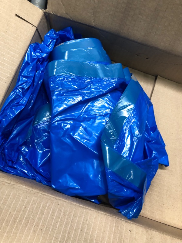 Photo 1 of Aluf Plastics 13 Gallon 0.7 MIL Blue Drawstring Trash Bags - 24" x 27" - Pack of 60 - For Home, Kitchen, Bathroom, & Office 1 Count (Pack of 60) Blue