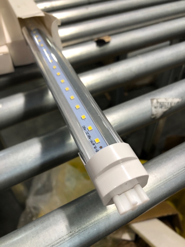Photo 4 of 2FT LED Tube Light, T8 T10 Type B LED Light Bulb, 1120LM High Bright, 24 Inch F20T12 Fluorescent Replacement, Ballast Bypass, 8W(20W Equiv), 5000K Daylight, Double Ended Power, Clear Cover (4 Pack)