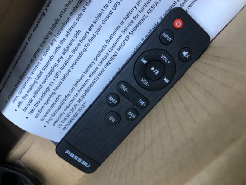 Photo 1 of Passau Sound Bars for TV Speaker with Full-Range Divers, Bass/Treble Adjustable, Bluetooth 5.1, USB, AUX Inputs, 5 EQ TV Soundbar for Projector PC Home Theater