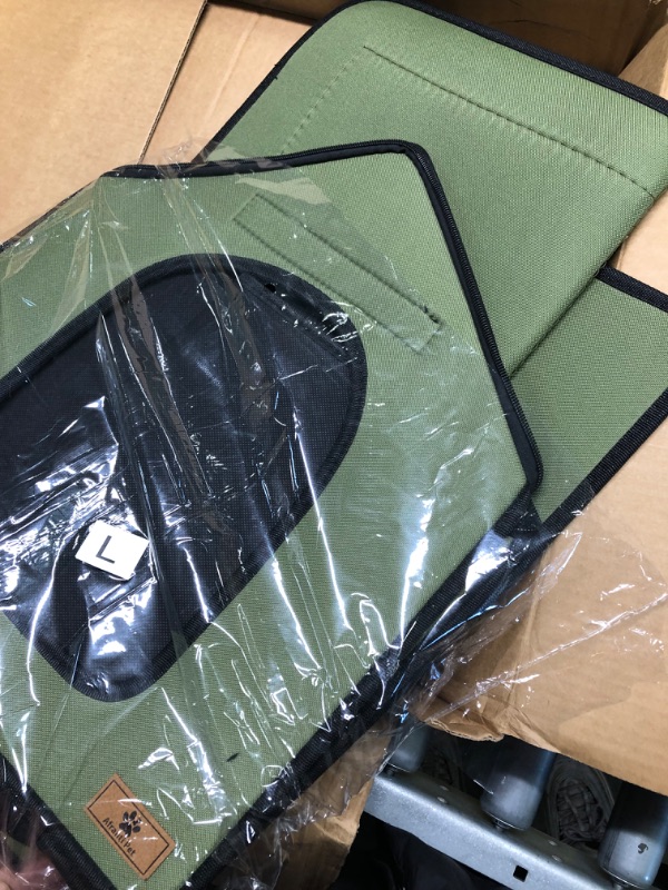 Photo 1 of Afranti Outdoor Cat House Weatherproof Collapsible Cat House with Flap for Indoor Outdoor Feral Cat Shelter Dog House for Small Dogs M (15"x16"x16") Army Green