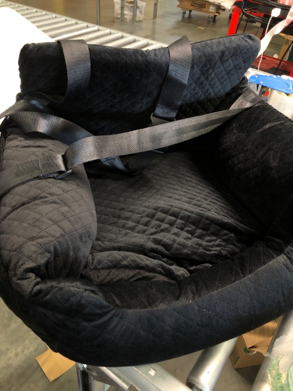 Photo 2 of Dog Car Seat Pet Booster Car Seat for Small Mid Dogs, Dog Car Seat is Safe and Comfortable, and can be Disassembled for Easy Cleaning, Comfy Ultra Soft Car Travel Bed Black
