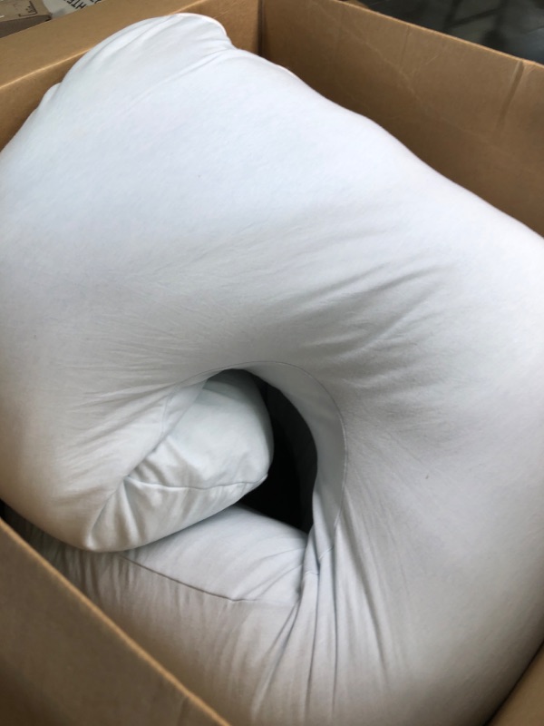 Photo 1 of Momcozy Pregnancy Pillows with Cooling Cover, U-Shaped Full Body Maternity Pillow for Side Sleepers 57 Inch - Support for Back, Hip, Belly, Legs for Pregnant Women Grey- Cooling Fabric