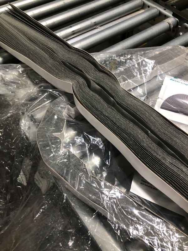Photo 1 of Arch Light Filtering Fabric Shade Pack of 2 fit for Perfect Half-Round Arch Windows No Tools Installation, Grey, 72” x 36”