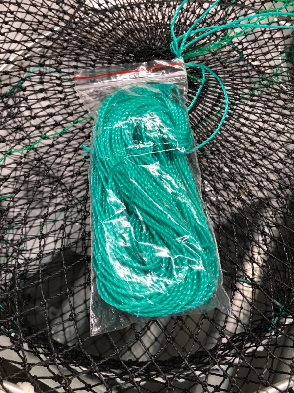 Photo 3 of YYDS Fishing net Automatic Fishing Net Bait Crab Net Cage Fishing Net Trap Portable Folding Umbrella for 4 0X40X24CM 50X50X24CM Fish net (Color : Black, Size : 45X45X24cm) 45X45X24cm Black