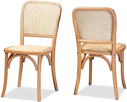 Photo 1 of Baxton Studio Neah Dining Chairs, Beige/Black (single chair)