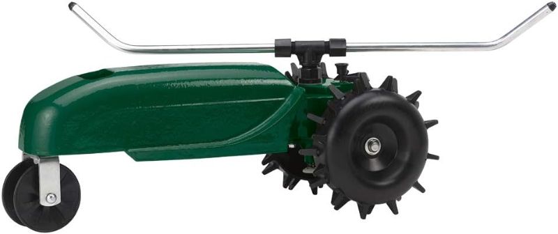 Photo 1 of SELF-PROPELLED SPRINKLER: Create a custom path for the sprinkler to follow using your 5/8-inch garden hose..ADJUSTABLE COVERAGE: Simply twist each spray arm to adjust the watering diameter from 15 feet to a maximum coverage of 50 feet.AUTOMATIC SHUT OFF: 