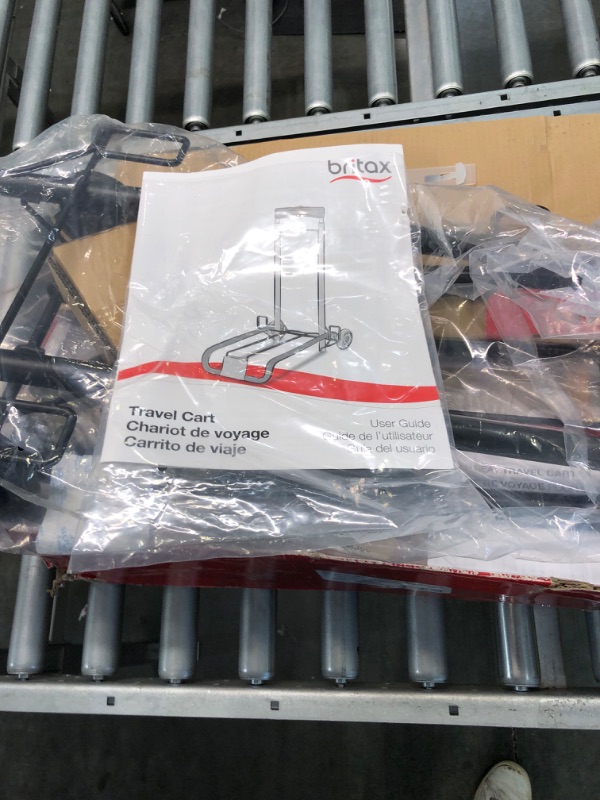 Photo 1 of Britax Car Seat Travel Cart | Adjustable Handle + Compact Fold + Fits in Airplane Overhead Bin , Black, 42x13.5x5.5 Inch (Pack of 1)