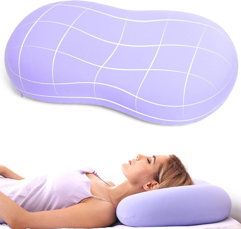 Photo 1 of KEEPMOV Memory Foam Neck Pillows for Pain Relief Sleeping - Ergonomic Cervical Pillow for Neck and Shoulder Pain | Contour Support Bed Pillow for Side Back Stomach Sleepers