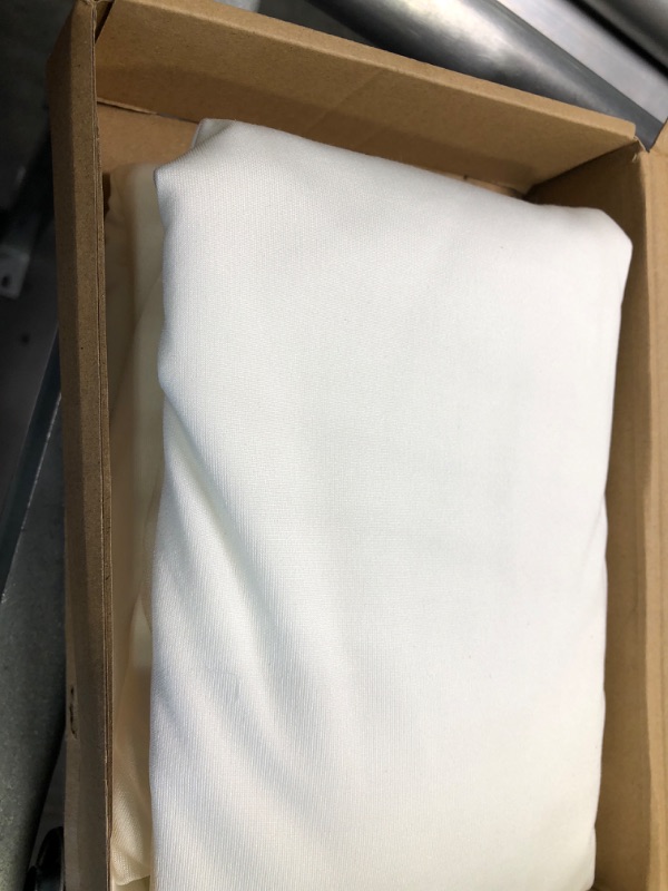 Photo 2 of Amazon Basics Box Spring Cover - Alternative to Bed Skirt, Elastic Polyester Fabric Wrap Around Band 4 Sides - King/Cal King, Cream King/Cal King Cream