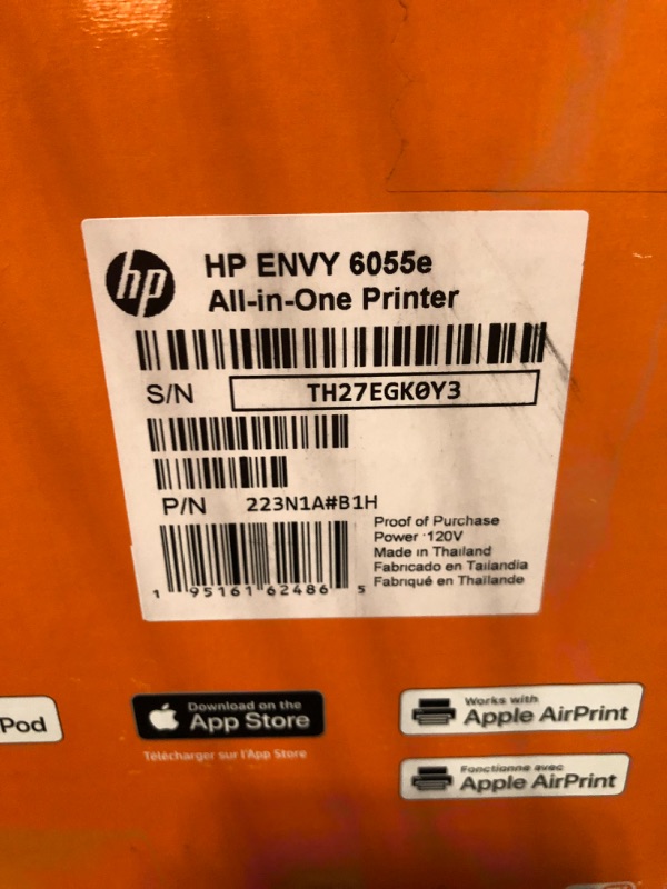 Photo 3 of ENVY 6055e Wireless Inkjet Printer with 6 months of Instant Ink Included with HP+