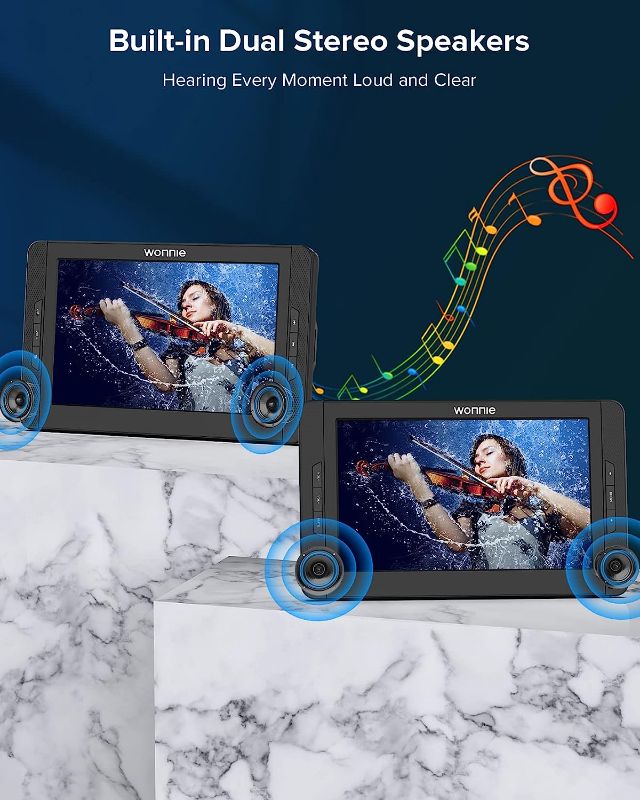 Photo 1 of WONNIE 10.5" Dual Portable DVD Player for Car