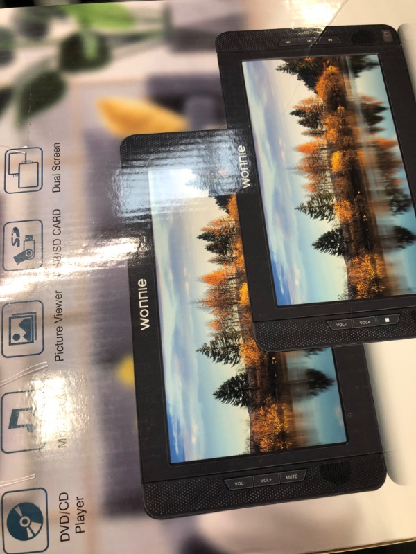 Photo 1 of WONNIE 10.5" Dual Portable DVD Player for Car