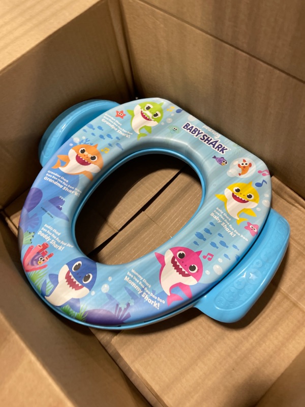 Photo 2 of Nickelodeon Baby Shark "Sharktastic" Soft Potty Seat and Potty Training Seat - Soft Cushion, Baby Potty Training, Safe, Easy to Clean