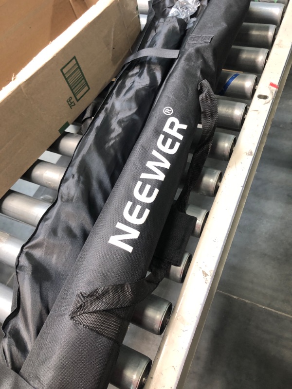 Photo 1 of Neewer Collapsible Metal Photography Light Stand with Inner Spring Cushion, 1/4" Screw, and Carrying Bag for Lights, Reflectors, Softboxes, Backgrounds – 6.2ft/1.9m, Black