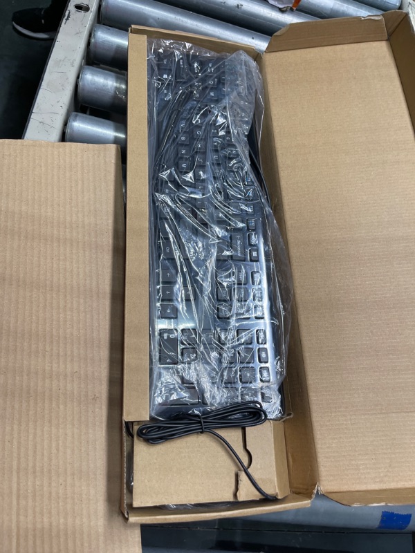 Photo 1 of AmazonBasics USB Wired Computer Keyboard and Wired Mouse Bundle Pack Bundle with AmazonBasics High-Speed 4K HDMI Cable - 6 Feet
