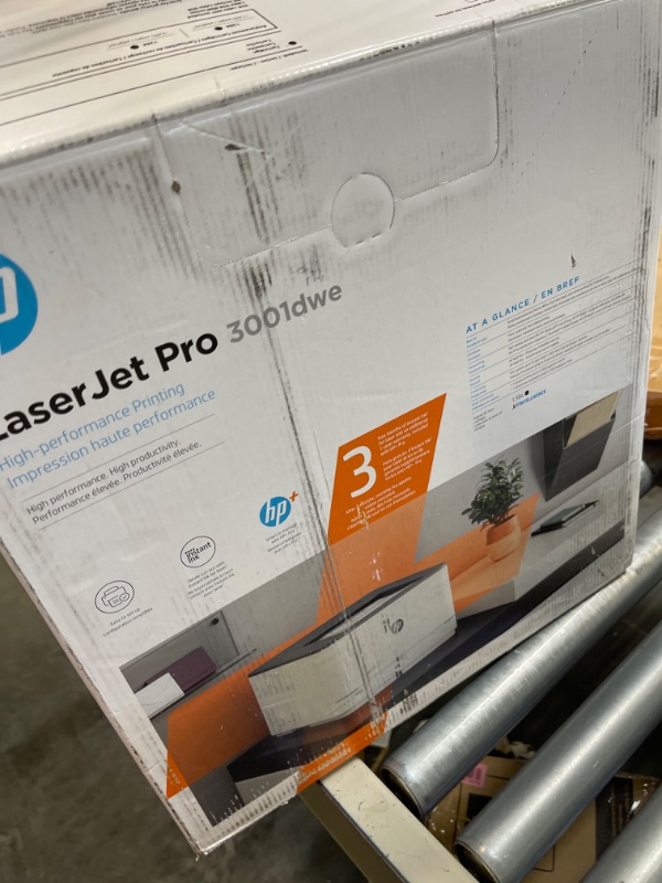Photo 1 of HP LaserJet Pro 3001dwe Wireless Black & White Printer with HP+ Smart Office Features