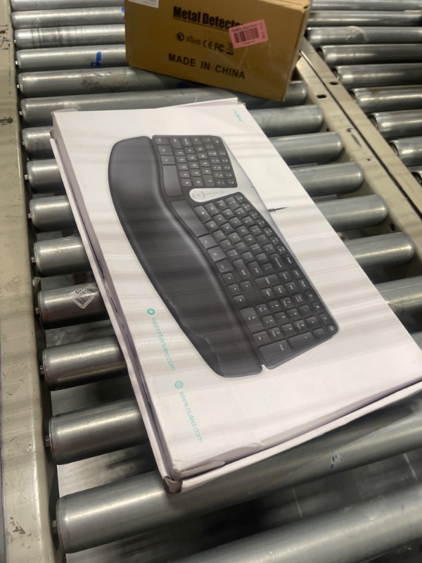 Photo 1 of Nulea Ergonomic Keyboard, Wired Split Keyboard with Pillowed Wrist and Palm Support, Featuring Dual USB Ports, Natural Typing Keyboard for Carpal Tunnel, Compatible with Windows/Mac