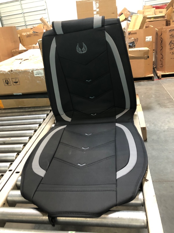 Photo 1 of OASIS AUTO Car Seat Covers Accessories Full Set Premium Nappa Leather Cushion Protector Universal Fit for Most Cars SUV Pick-up Truck, Automotive Vehicle Auto Interior Décor (OS-003 Gray) FULL SET GRAY