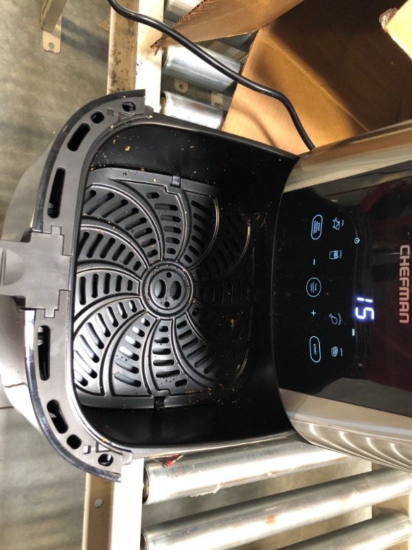 Photo 3 of Chefman TurboTouch Air Fryer, The Most Compact And Healthy Way To Cook Oil-Free, One-Touch Digital Controls And Shake Reminder For The Perfect Crispy And Low-Calorie Finish Stainless - 5 Quart