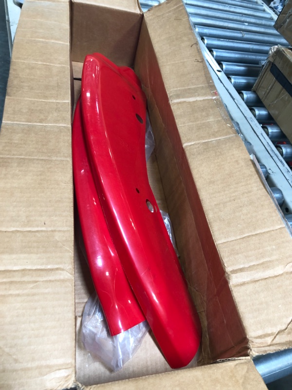 Photo 1 of TEMSONE Front Bumper Lip Compatible with Dodge Charger Hellcat/Scat Pack/SRT 392/RT Scat Pack/GT/RT, Splitter Protector - Red